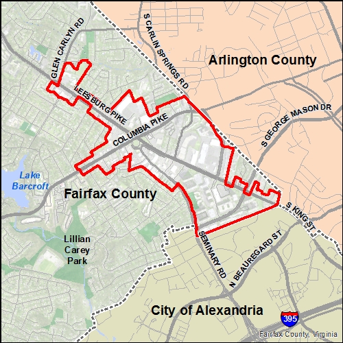 Bailey's Crossroads Visinity Map