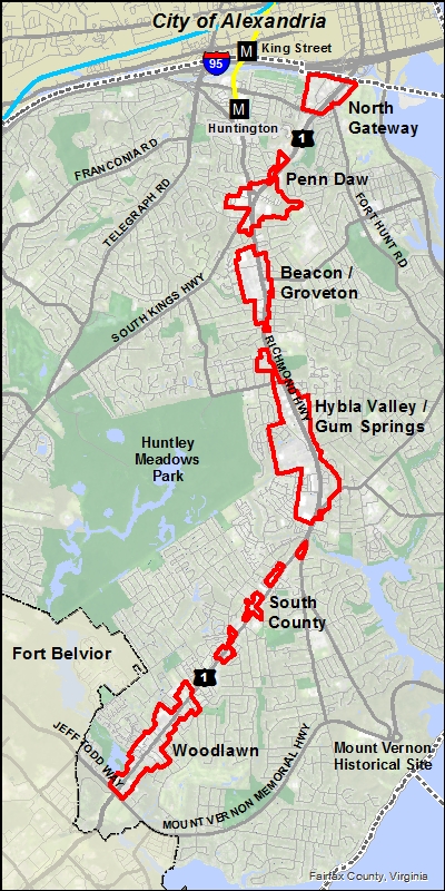 Richmond Highway Location Map